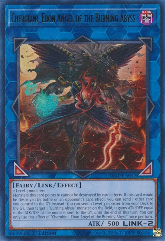 Cherubini Ebon Angel of the Burning Abyss (UR) (1042) (RA01) - YuGiOh Single
