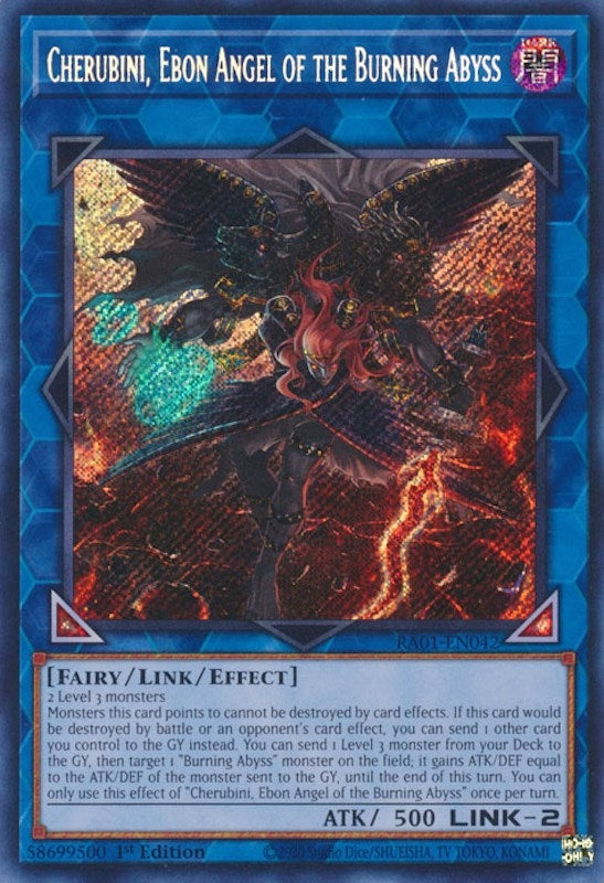 Cherubini Ebon Angel of the Burning Abyss (Secret Rare) (1042) (RA01) - YuGiOh Single