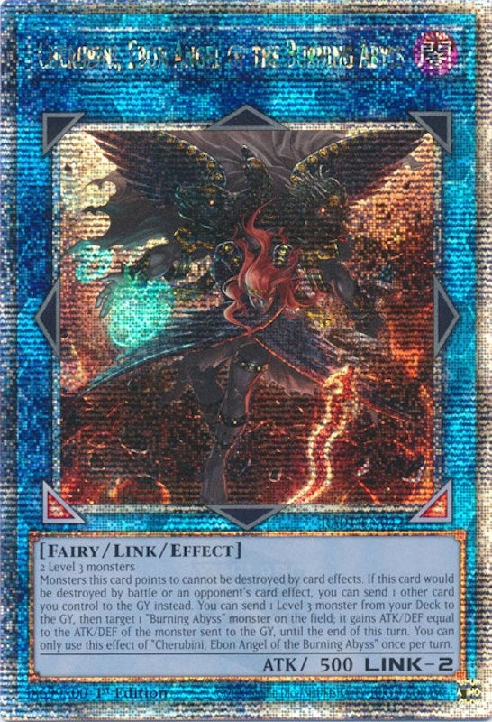 Cherubini Ebon Angel of the Burning Abyss (Quarter Century Secret Rare) (1042) (RA01) - YuGiOh Single