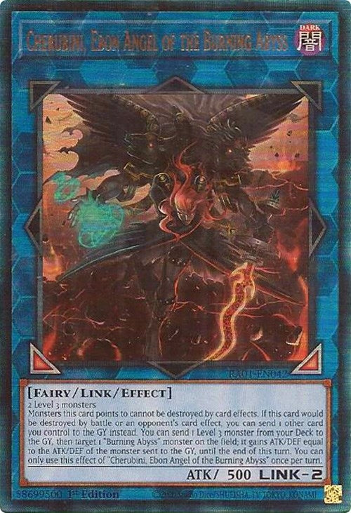 Cherubini Ebon Angel of the Burning Abyss (PUR) (1042) (RA01) - YuGiOh Single