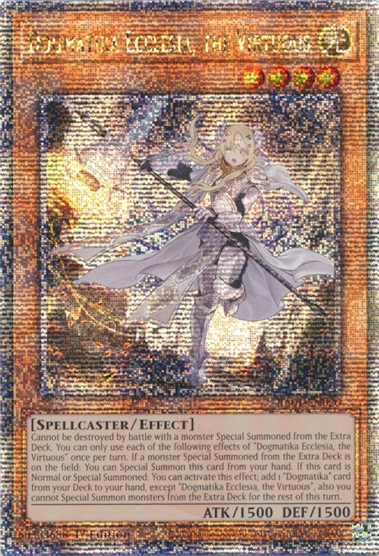 Dogmatika Ecclesia the Virtuous (Quarter Century Secret Rare) (1020) (RA01) - YuGiOh Single