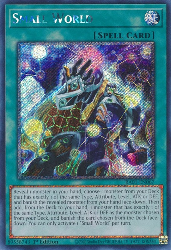 Small World (Platinum Secret Rare) (1067) (RA01) - YuGiOh Single