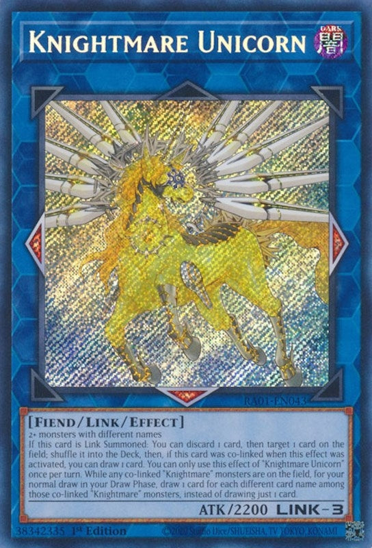 Knightmare Unicorn (Secret Rare) (1043) (RA01) - YuGiOh Single