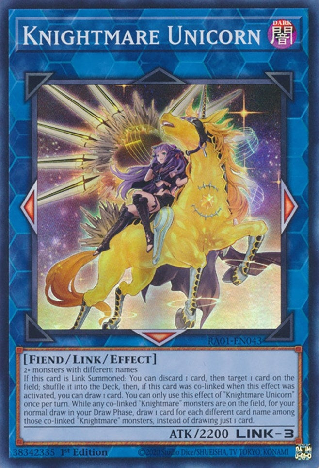 Knightmare Unicorn (Alternate Art) (1043) (RA01) - YuGiOh Single