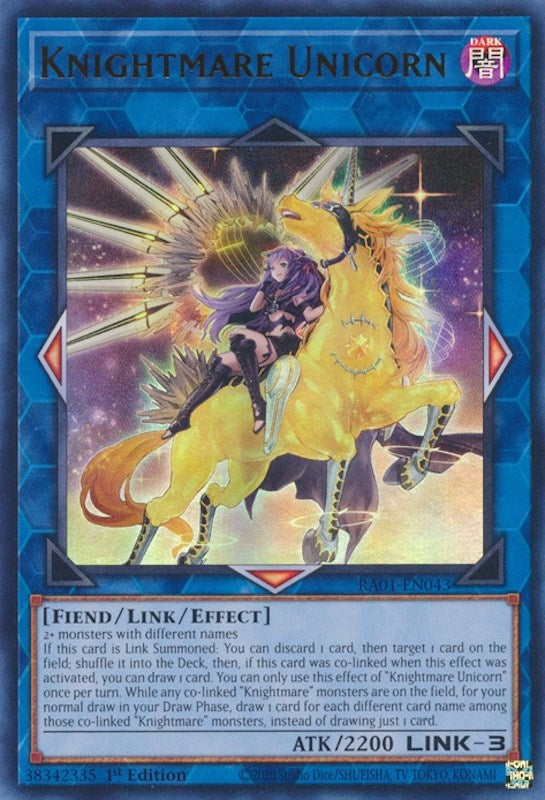 Knightmare Unicorn (Alternate Art) (UR) (1043) (RA01) - YuGiOh Single