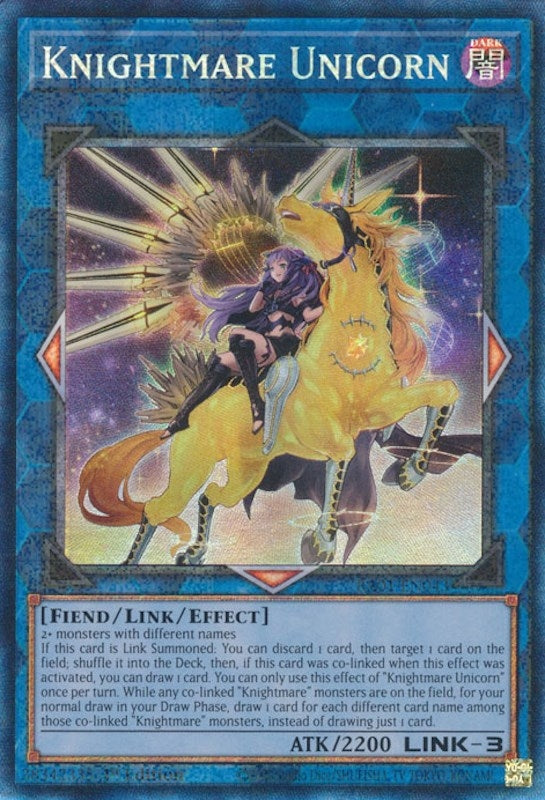 Knightmare Unicorn (Alternate Art) (PCR) (1043) (RA01) - YuGiOh Single