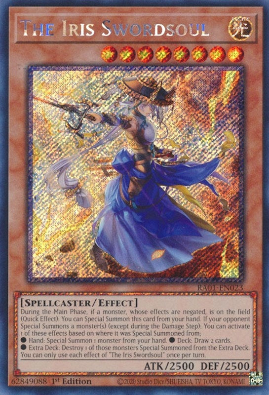 The Iris Swordsoul (Platinum Secret Rare) (1023) (RA01) - YuGiOh Single