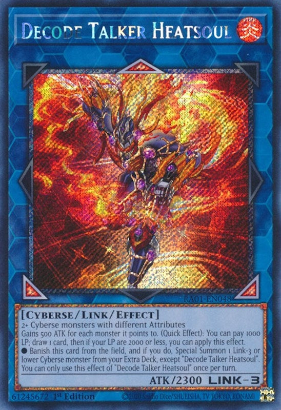 Decode Talker Heatsoul (Platinum Secret Rare) (1048) (RA01) - YuGiOh Single