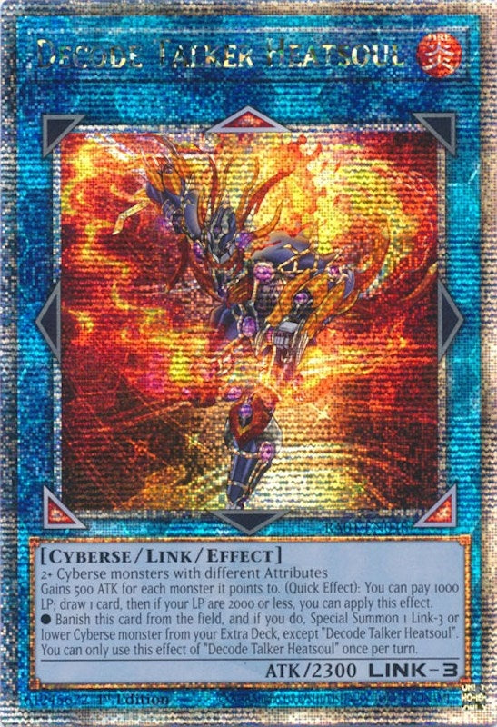 Decode Talker Heatsoul (Quarter Century Secret Rare) (1048) (RA01) - YuGiOh Single
