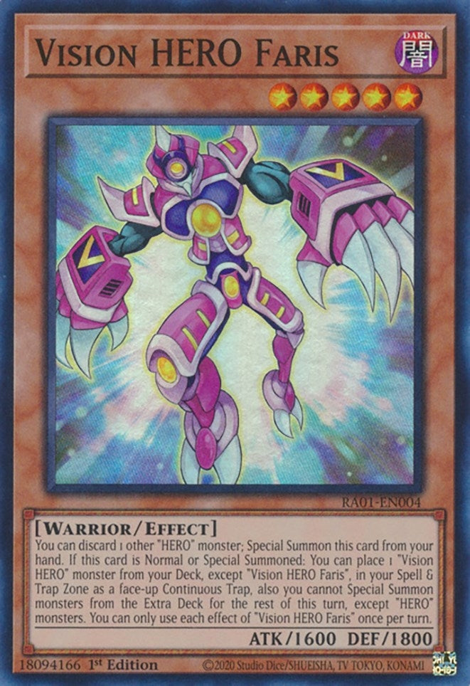 Vision HERO Faris (1004) (RA01) - YuGiOh Single