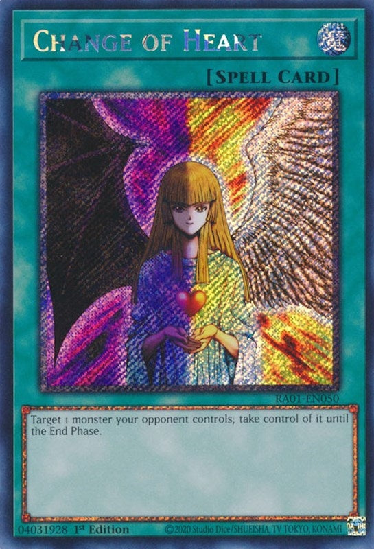 Change of Heart (Platinum Secret Rare) (1050) (RA01) - YuGiOh Single