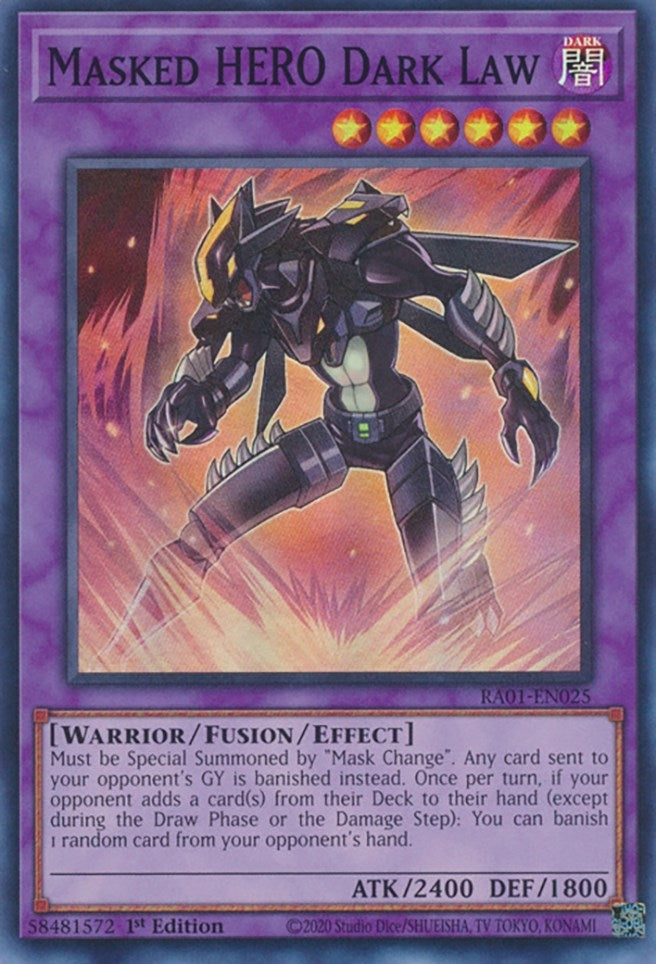 Masked HERO Dark Law (1025) (RA01) - YuGiOh Single