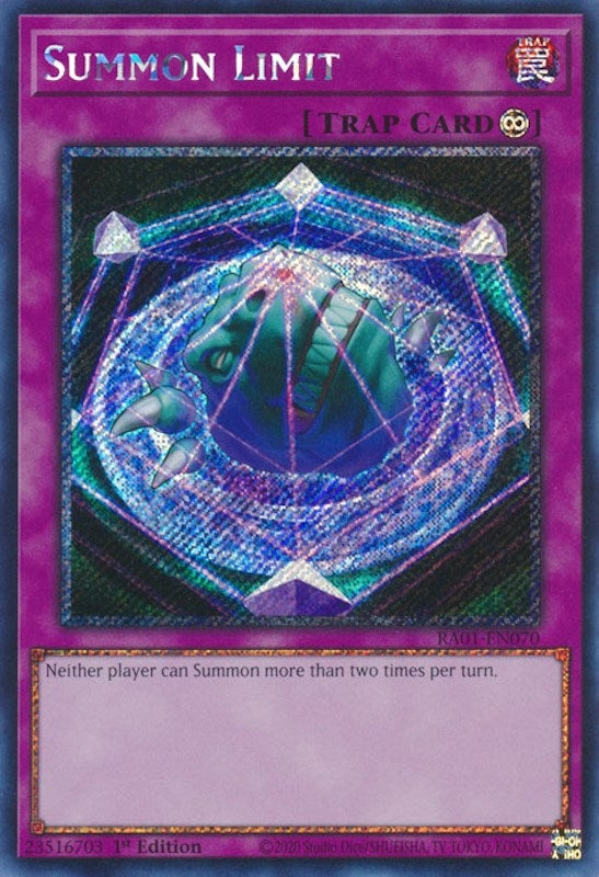 Summon Limit (Platinum Secret Rare) (1070) (RA01) - YuGiOh Single