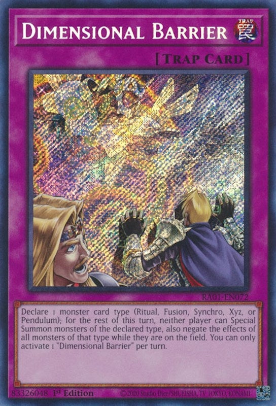 Dimensional Barrier (Secret Rare) (1072) (RA01) - YuGiOh Single