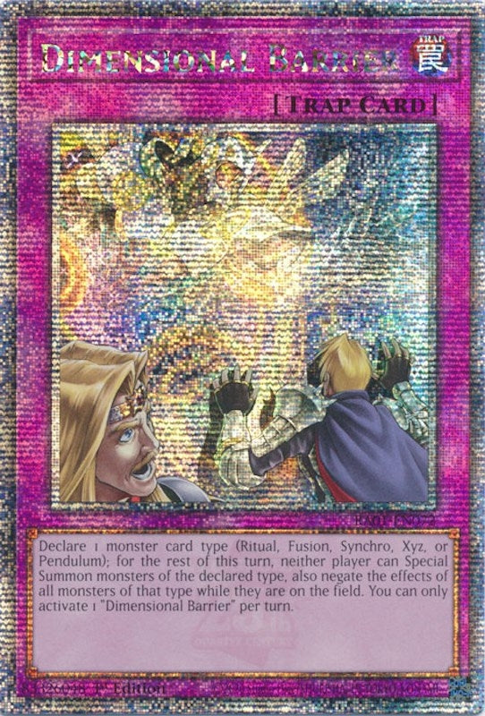 Dimensional Barrier (Quarter Century Secret Rare) (1072) (RA01) - YuGiOh Single