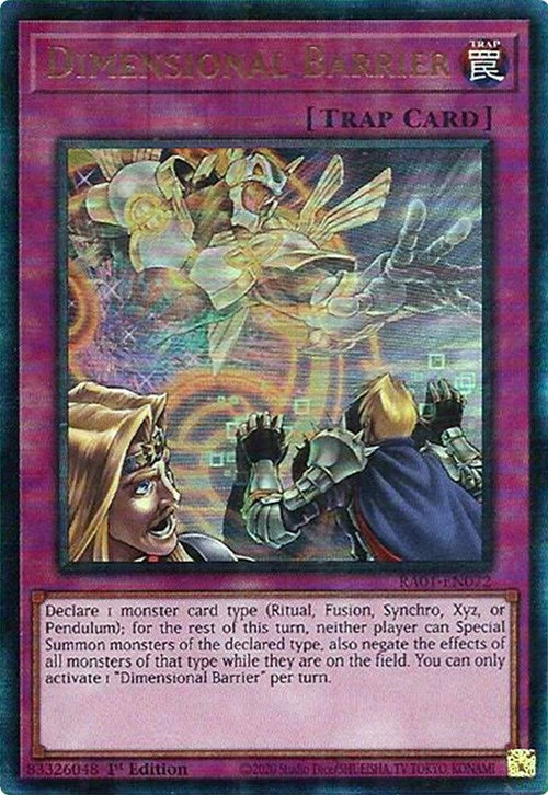 Dimensional Barrier (PUR) (1072) (RA01) - YuGiOh Single