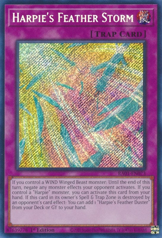 Harpie’s Feather Storm (Secret Rare) (1073) (RA01) - YuGiOh Single
