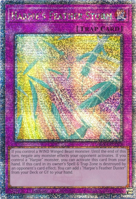 Harpie’s Feather Storm (Quarter Century Secret Rare) (1073) (RA01) - YuGiOh Single