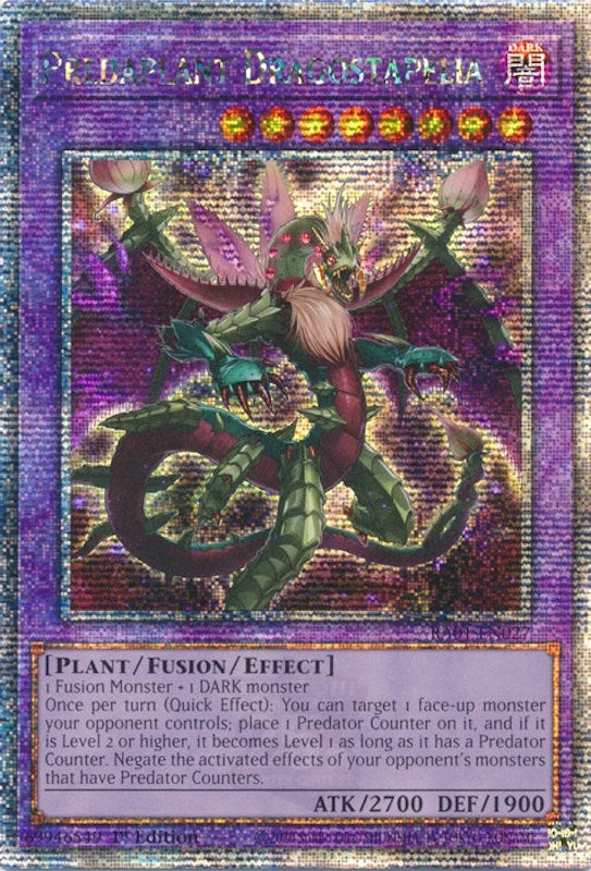 Predaplant Dragostapelia (Quarter Century Secret Rare) (1027) (RA01) - YuGiOh Single