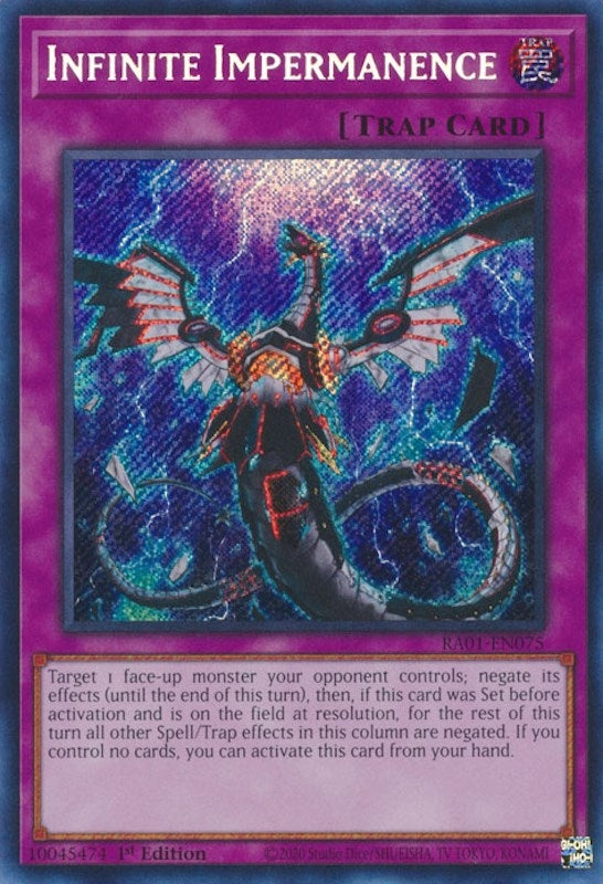 Infinite Impermanence (Secret Rare) (1075) (RA01) - YuGiOh Single