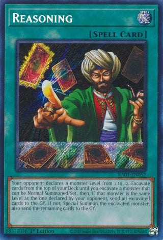 Reasoning (Secret Rare) (1052) (RA01) - YuGiOh Single