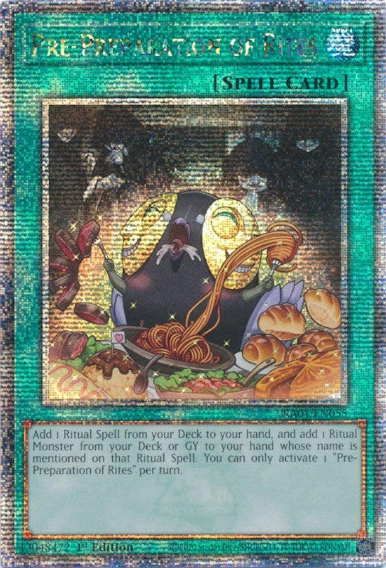 Pre-Preparation of Rites (Quarter Century Secret Rare) (1055) (RA01) - YuGiOh Single