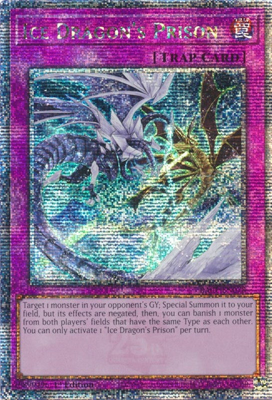 Ice Dragon’s Prison (Quarter Century Secret Rare) (1078) (RA01) - YuGiOh Single