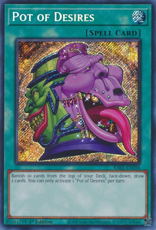 Pot of Desires (Secret Rare) (1056) (RA01) - YuGiOh Single