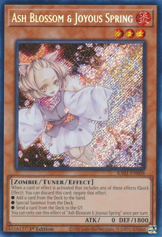 Ash Blossom & Joyous Spring (Secret Rare) (1008) (RA01) - YuGiOh Single