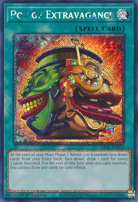 Pot of Extravagance (Platinum Secret Rare) (1059) (RA01) - YuGiOh Single