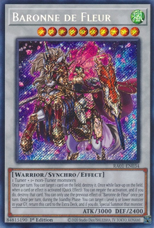 Baronne de Fleur (Secret Rare) (1034) (RA01) - YuGiOh Single