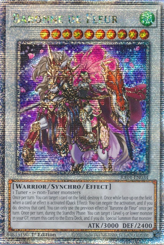 Baronne de Fleur (Quarter Century Secret Rare) (1034) (RA01) - YuGiOh Single
