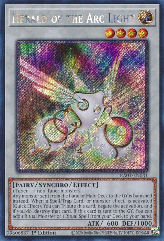 Herald of the Arc Light (Platinum Secret Rare) (1031) (RA01) - YuGiOh Single