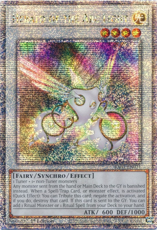 Herald of the Arc Light (Quarter Century Secret Rare) (1031) (RA01) - YuGiOh Single