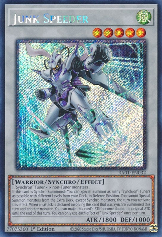 Junk Speeder (Platinum Secret Rare) (1032) (RA01) - YuGiOh Single