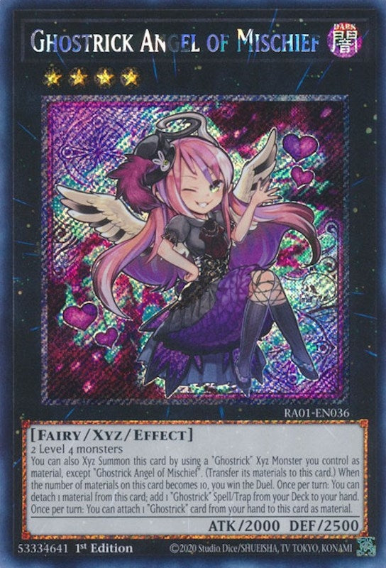 Ghostrick Angel of Mischief (Platinum Secret Rare) (1036) (RA01) - YuGiOh Single