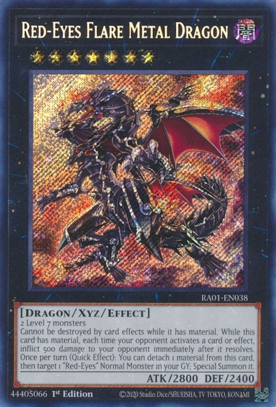 Red-Eyes Flare Metal Dragon (Secret Rare) (1038) (RA01) - YuGiOh Single
