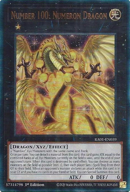 Number 100: Numeron Dragon (PUR) (1039) (RA01) - YuGiOh Single