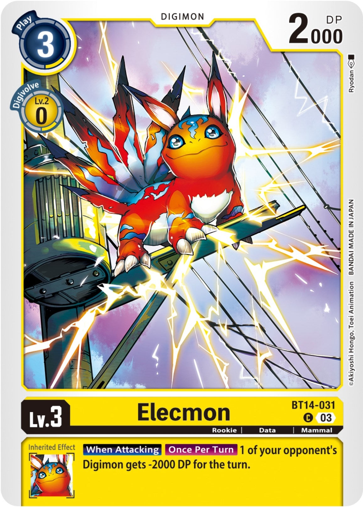 Elecmon (14031) [BT14] - Digimon Card Game Single