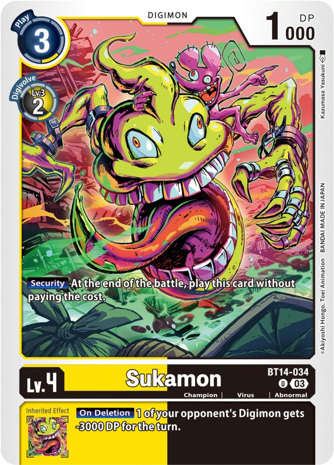 Sukamon (14034) [BT14] - Digimon Card Game Single
