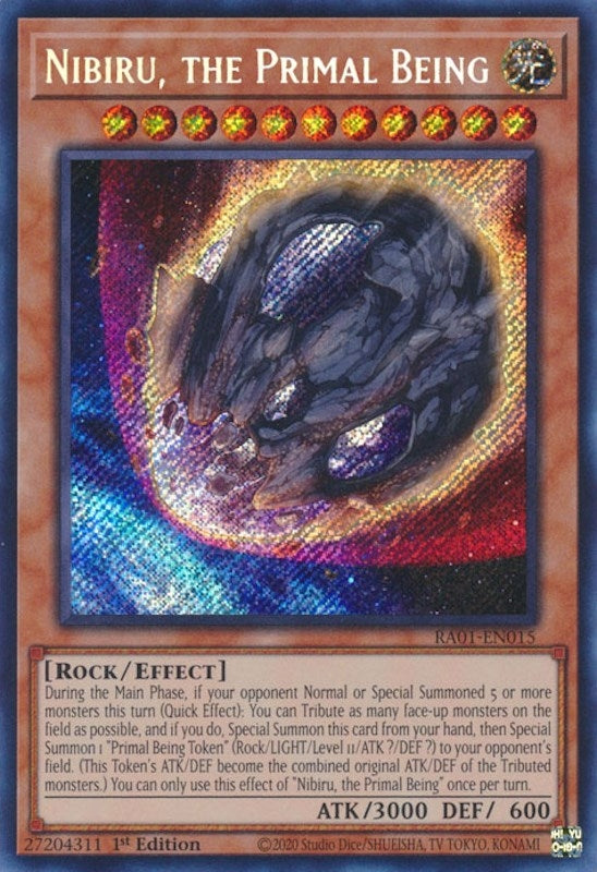 Nibiru the Primal Being (Secret Rare) (1015) (RA01) - YuGiOh Single