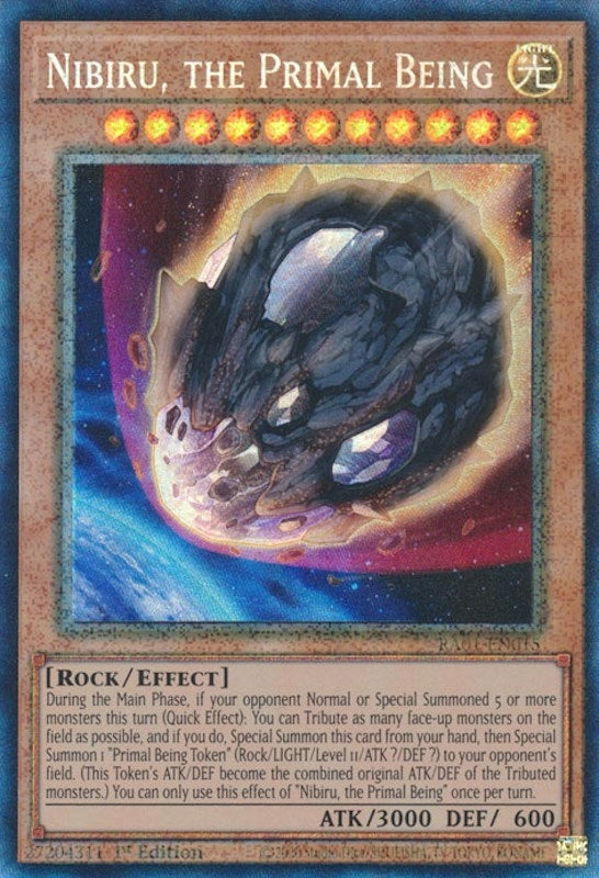 Nibiru the Primal Being (PCR) (1015) (RA01) - YuGiOh Single