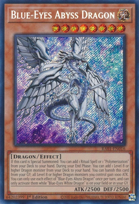 Blue-Eyes Abyss Dragon (Secret Rare) (1016) (RA01) - YuGiOh Single