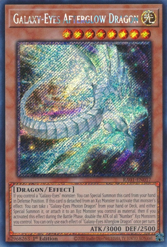 Galaxy-Eyes Afterglow Dragon (Platinum Secret Rare) (1017) (RA01) - YuGiOh Single
