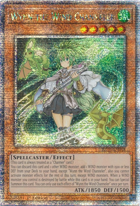 Wynn the Wind Channeler (Quarter Century Secret Rare) (1018) (RA01) - YuGiOh Single