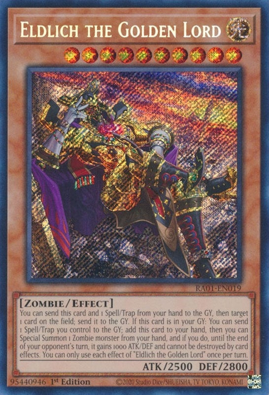 Eldlich the Golden Lord (Alternate Art) (Secret Rare) (1019) (RA01) - YuGiOh Single