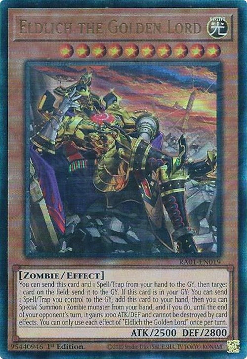 Eldlich the Golden Lord (Alternate Art) (PUR) (1019) (RA01) - YuGiOh Single