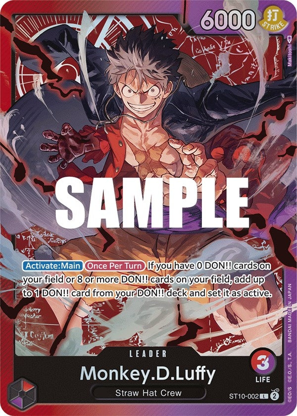 Monkey.D.Luffy (002) (10002) (ST-10) - One Piece Card Game Single