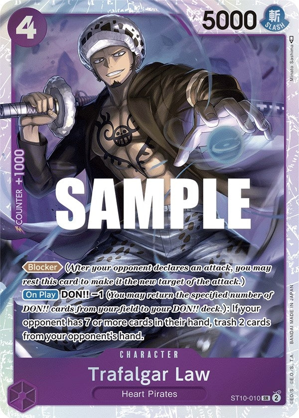 Trafalgar Law (010) (10010) (ST-10) - One Piece Card Game Single