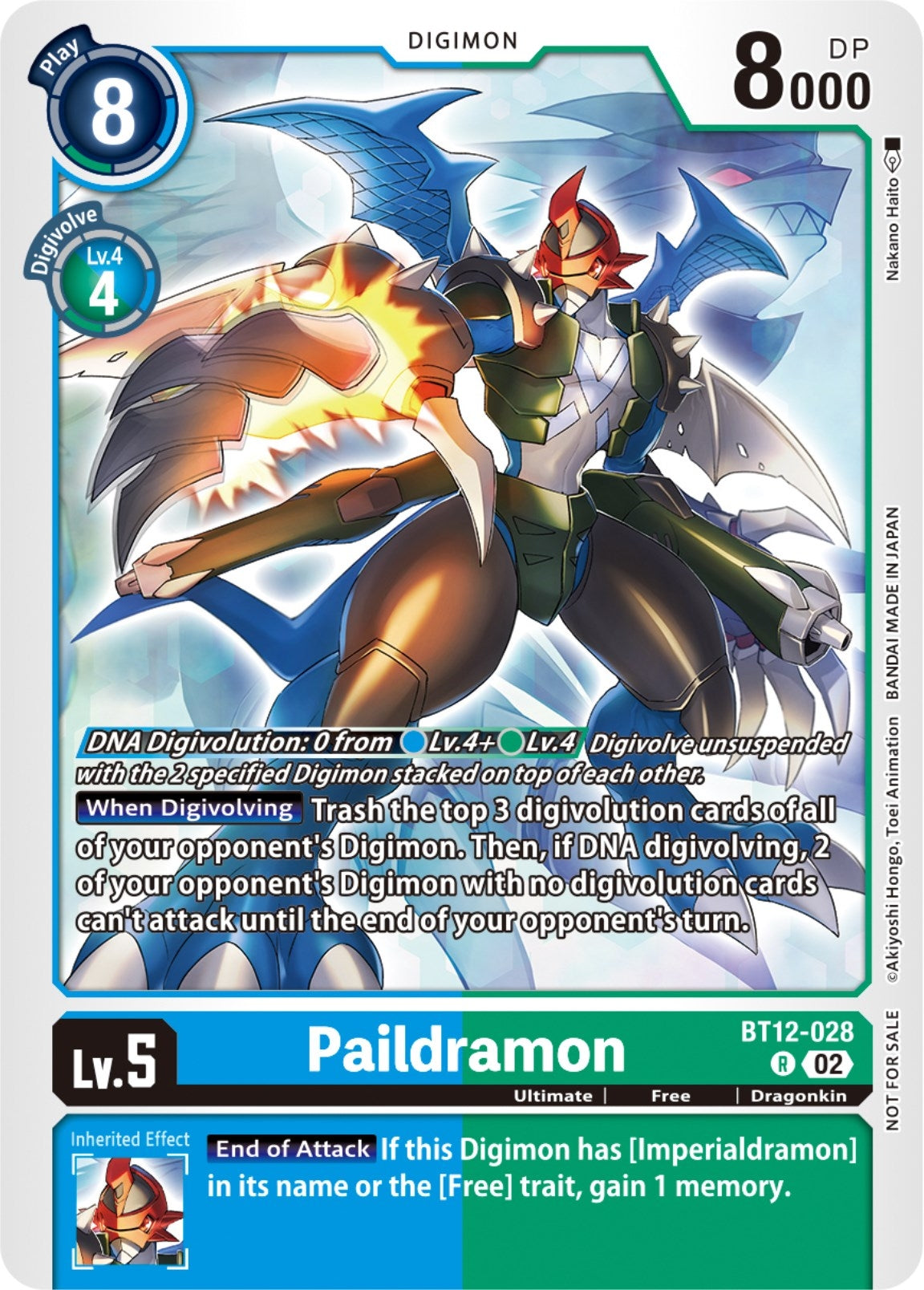 Paildramon (NYCC 2023 Demo Deck) (12028) [BT12] - Digimon Card Game Single